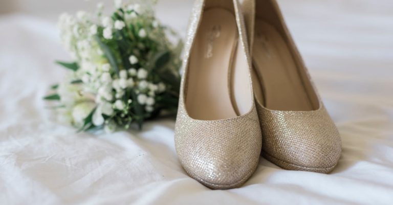 Wedding Shoes and Flowers
